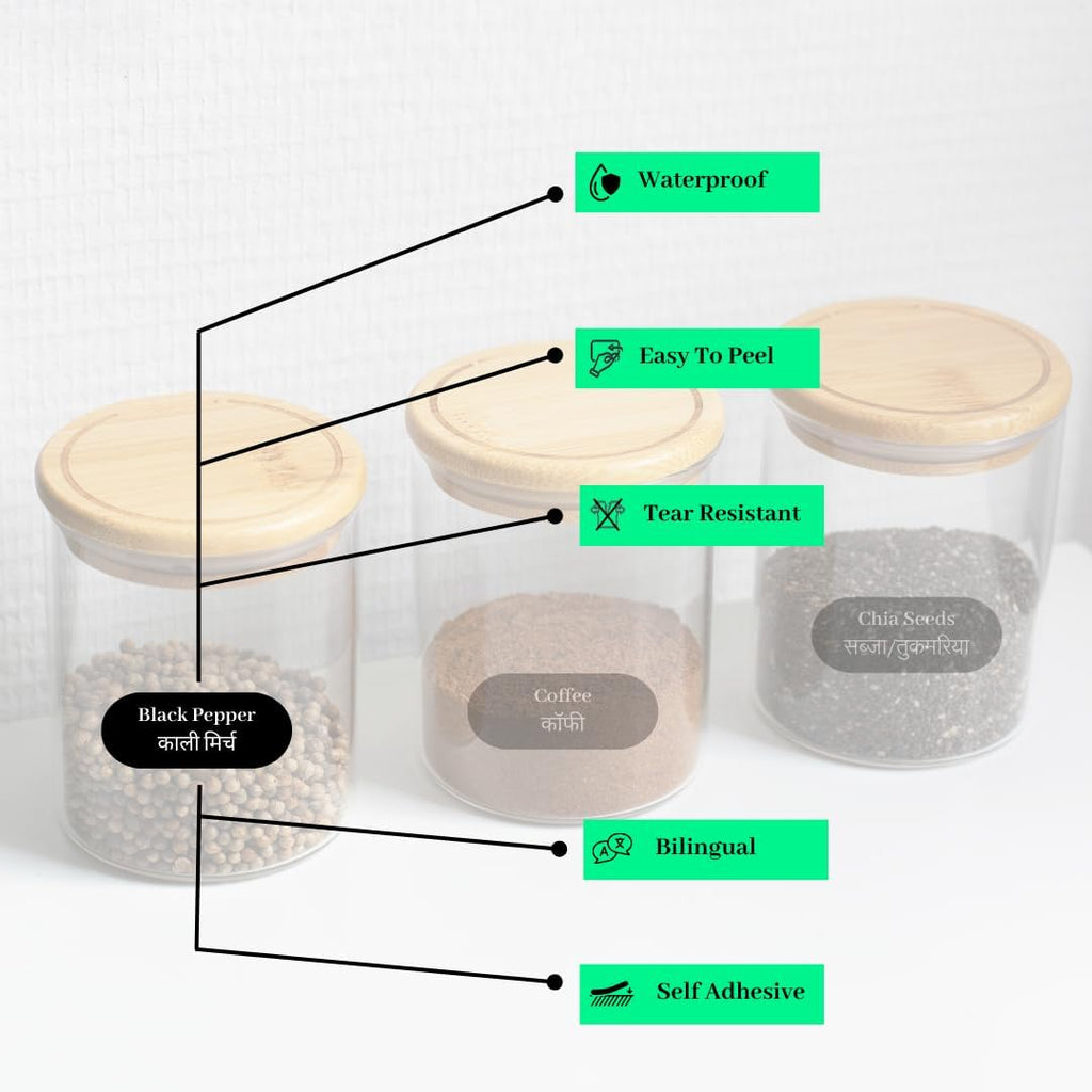 Waterproof Spice Jar Labels