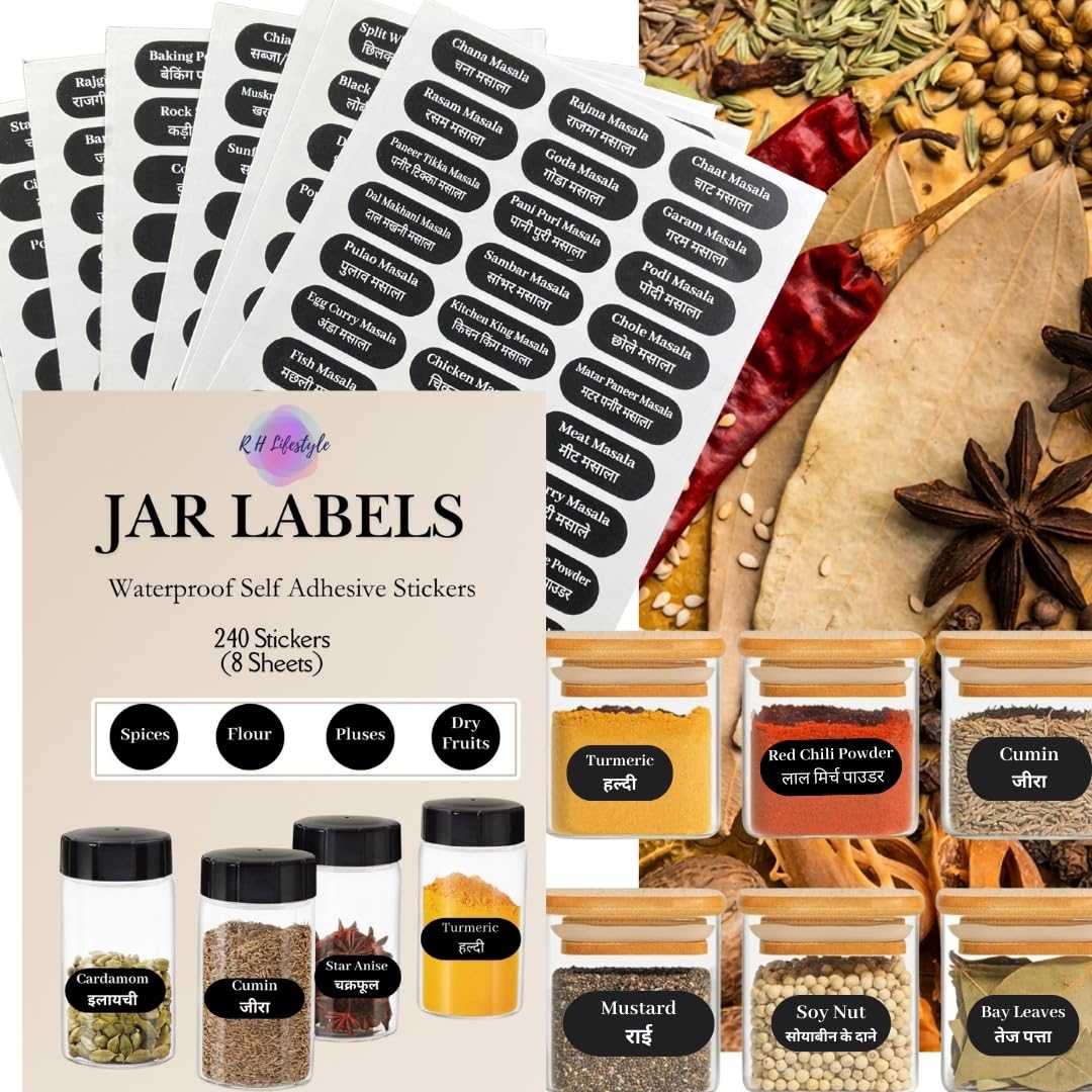 Waterproof Spice Jar Labels